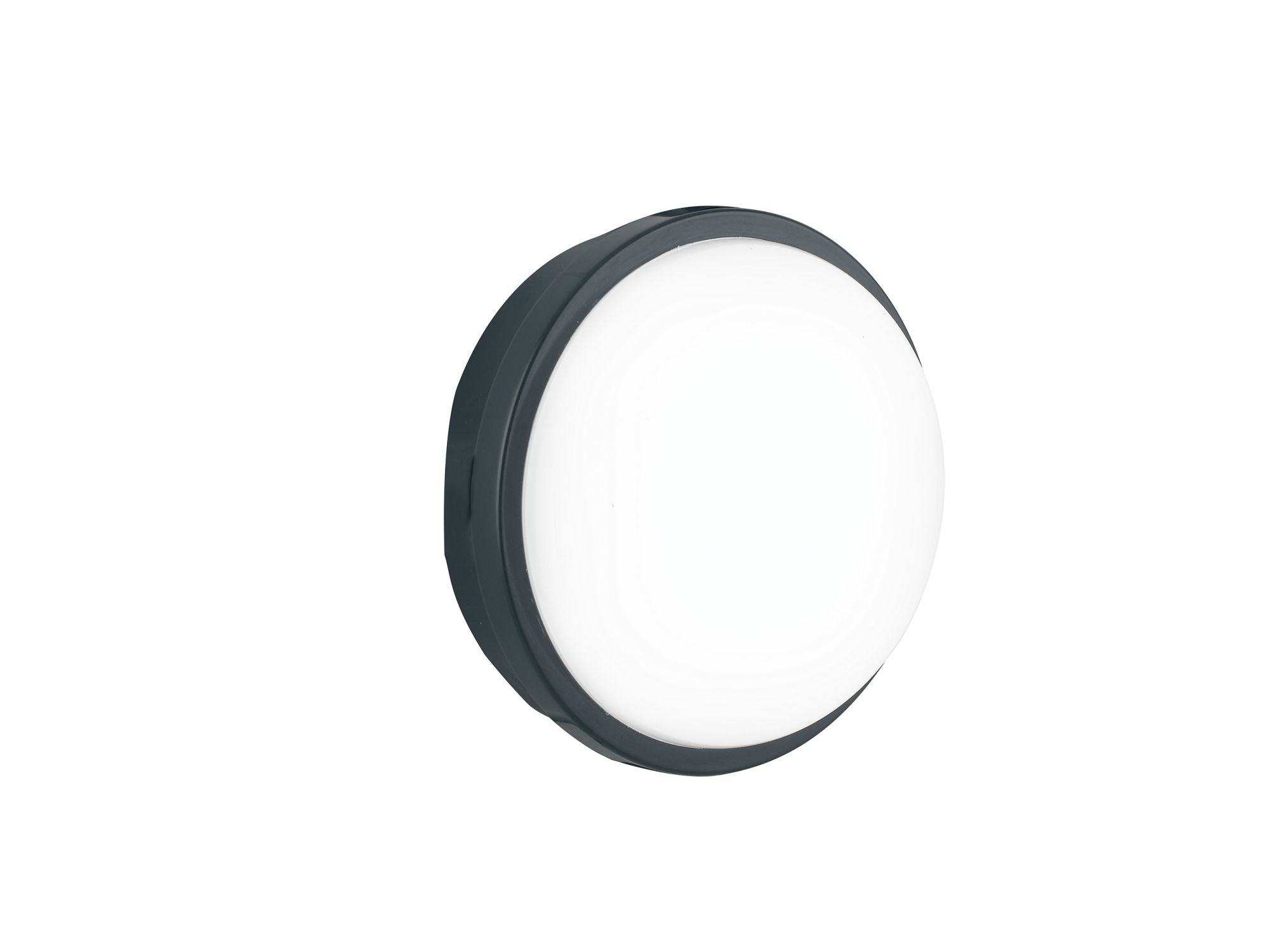 Plafoniera LED da Esterno Rotonda 4000K IP65 S/L | Policarbonato Bianco-Antracite | EVER